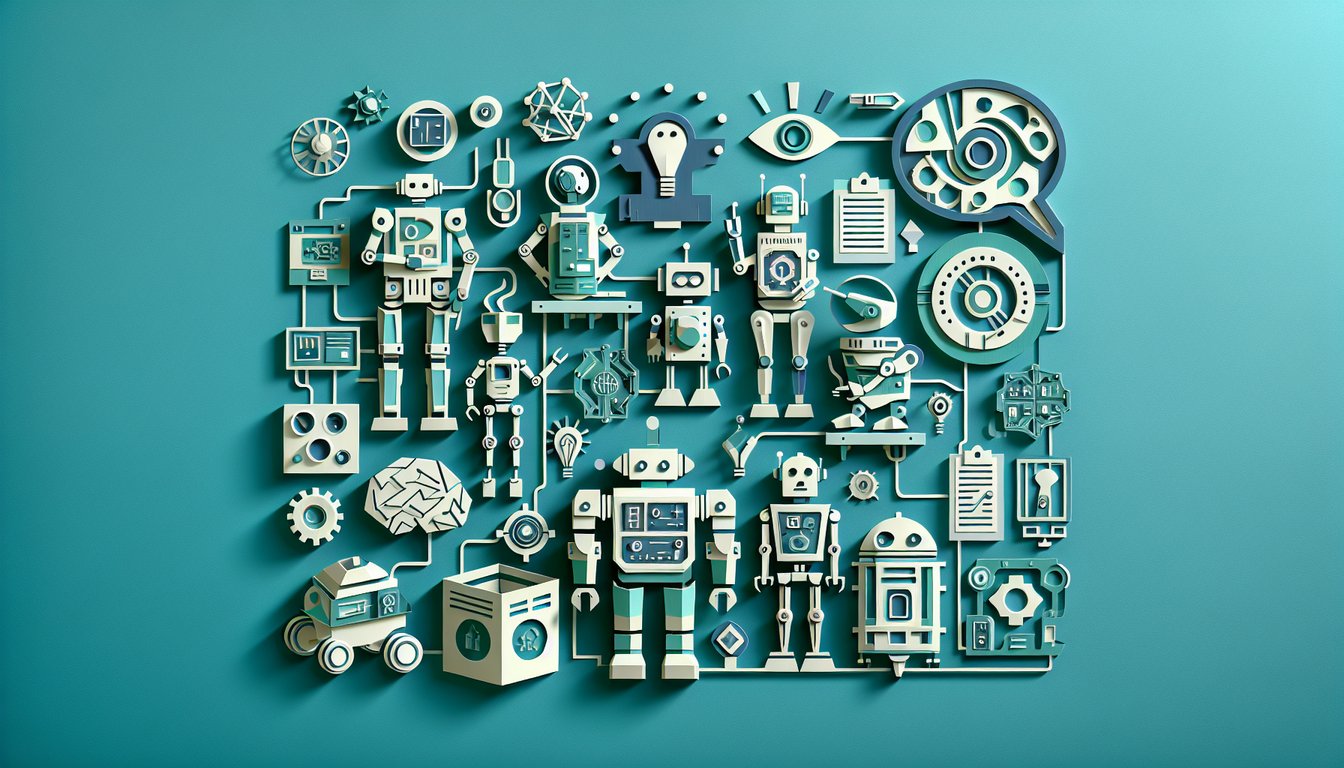 Paper art robot head and open book shapes on teal background I Robot quiz Isaac Asimov robotics lore trivia challenge