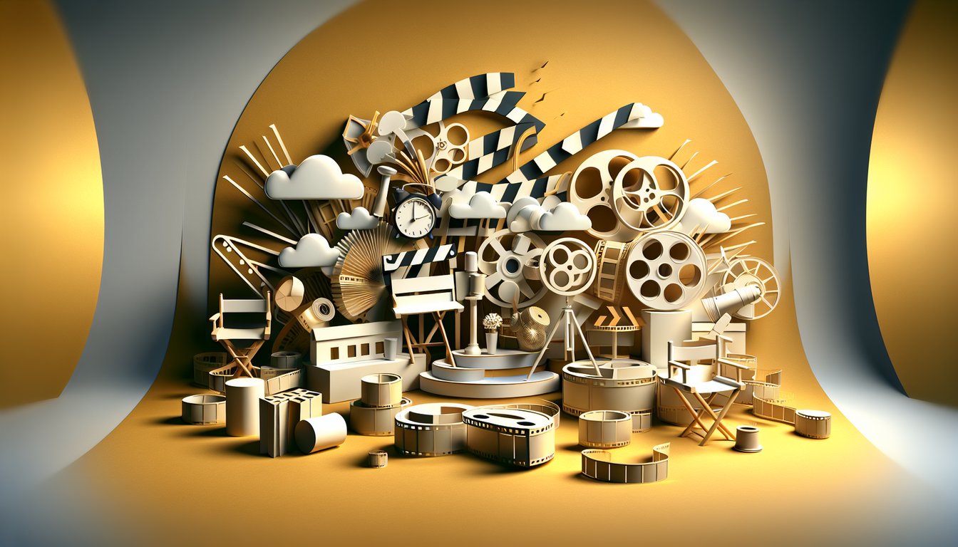 Paper art firefighter helmet ladder film reel on golden yellow background promoting Ladder 49 trivia cast scenes stunts
