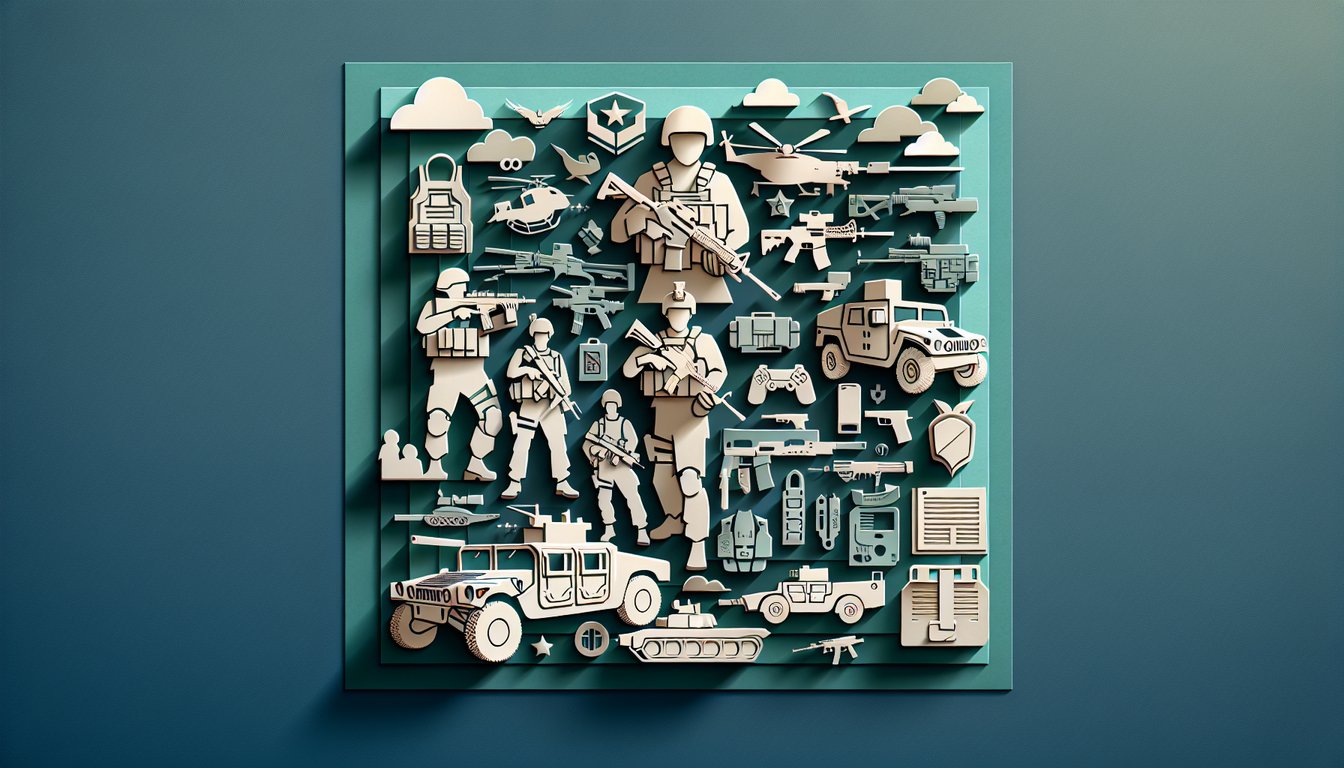 Paper art illustration for Call of Duty character style matching quiz on teal background
