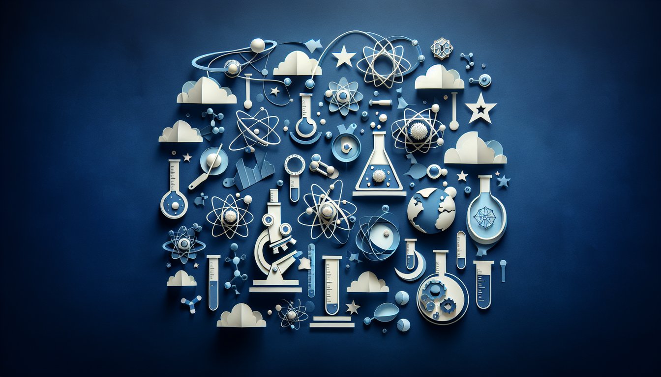Colorful paper art promoting Gizmos Gut Check, an interactive science quiz for middle school students.