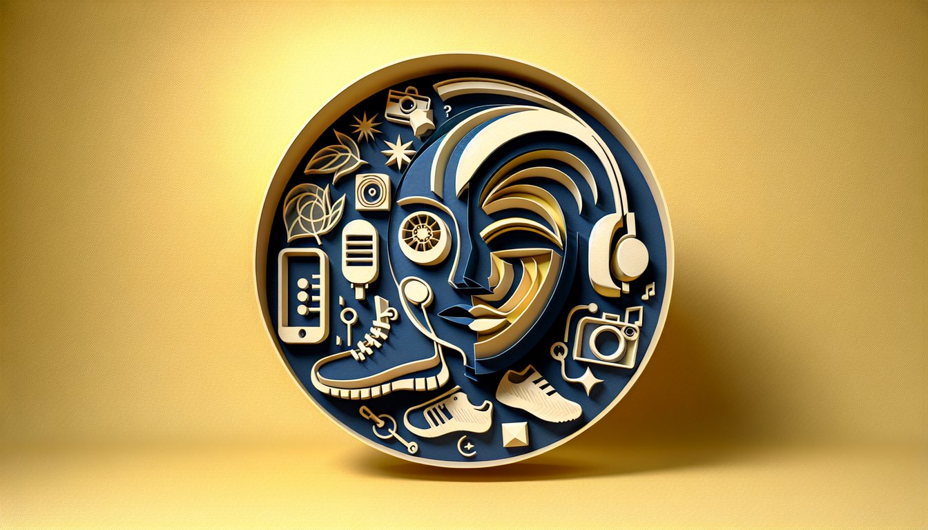 Paper art illustration for Sonic OC personality quiz on a golden yellow background