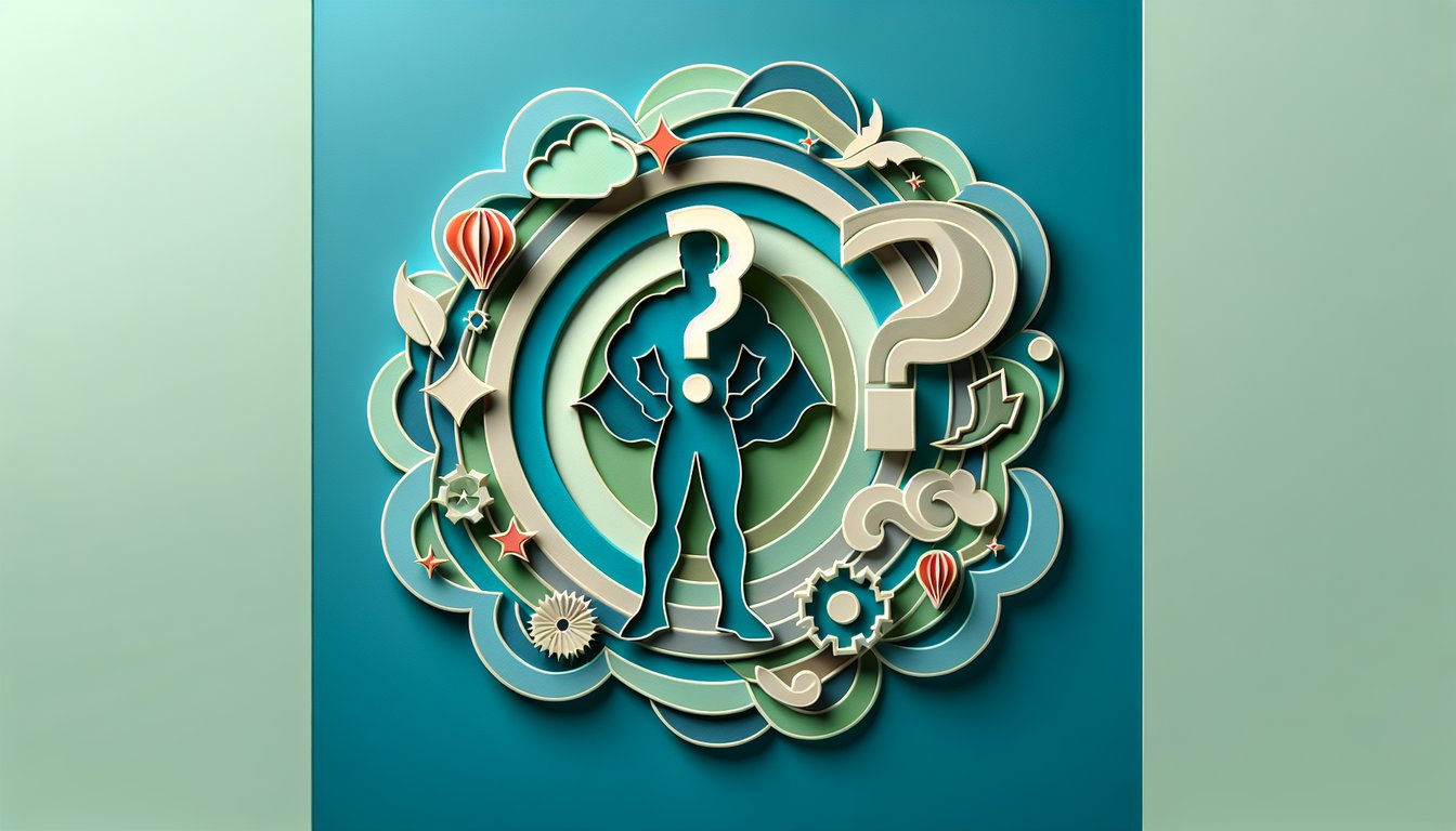 Paper art style collage of Young Justice heroes on teal background promoting a free quiz to reveal your DC hero alter ego