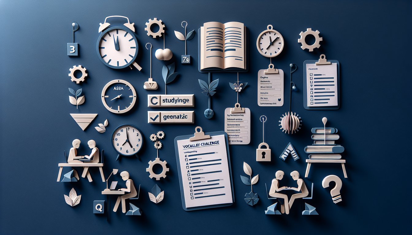 Paper art depicting a trivia quiz for ASVAB Vocab Victory for high school students.