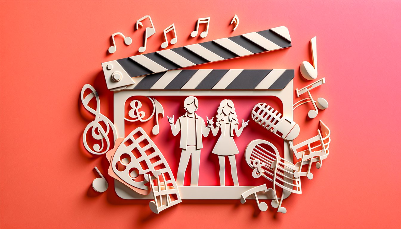 Paper art illustration on coral background featuring layered cutouts and text promoting a personality quiz
