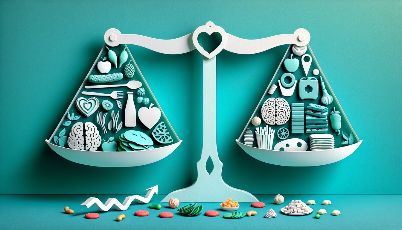 Paper art style quiz cover with layered snack food shapes and a question mark on a teal background