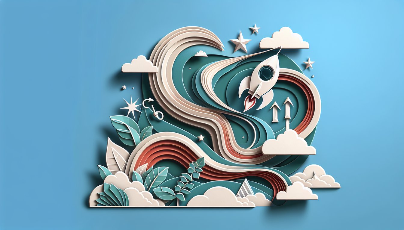 Paper art illustration for Failure to Launch Syndrome quiz on teal background
