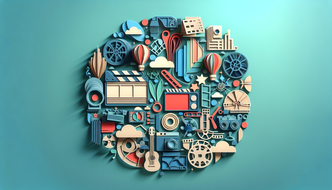 paper art illustration Nickelodeon movie trivia quiz songs characters plot twists on teal background.