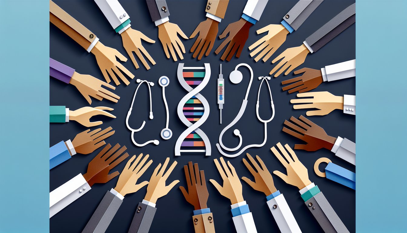 3D voxel art illustrating the concept of Race in Medicine course