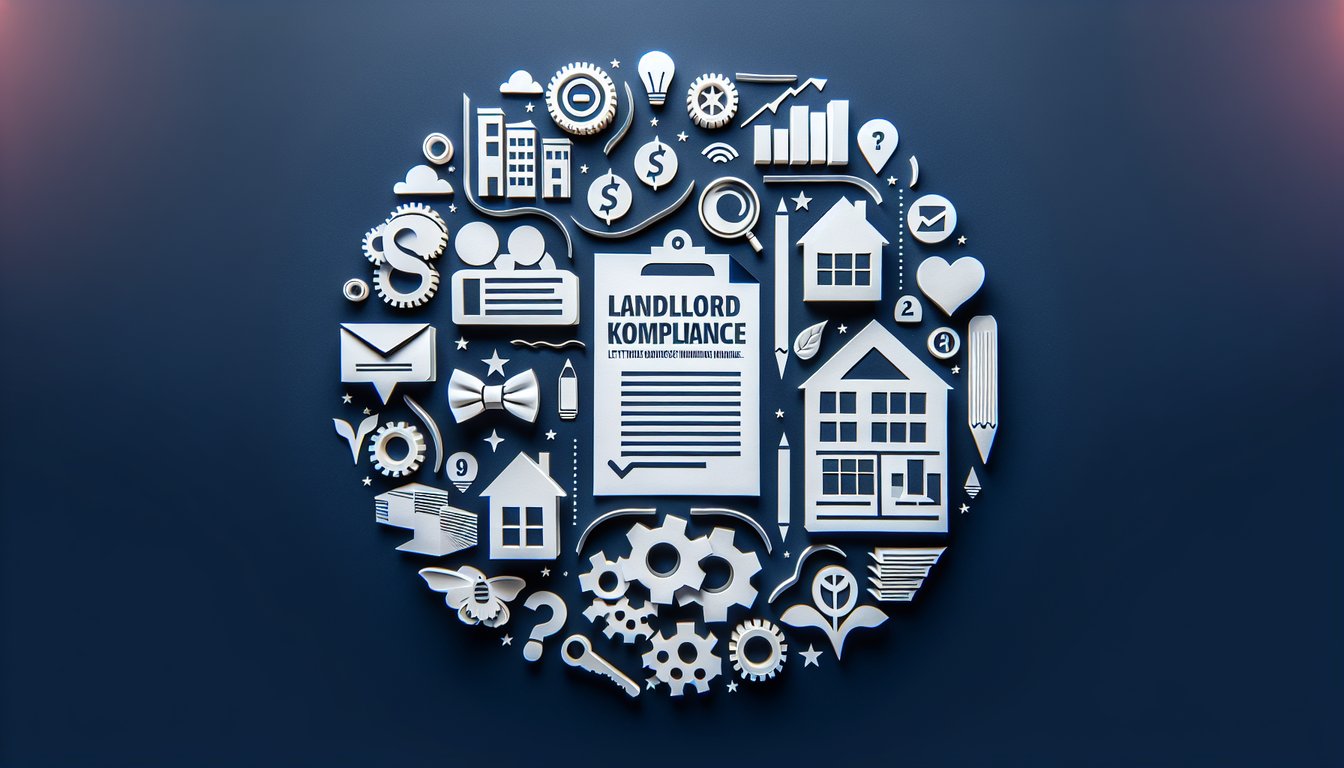 Colorful paper art representing a quiz on landlord compliance knowledge