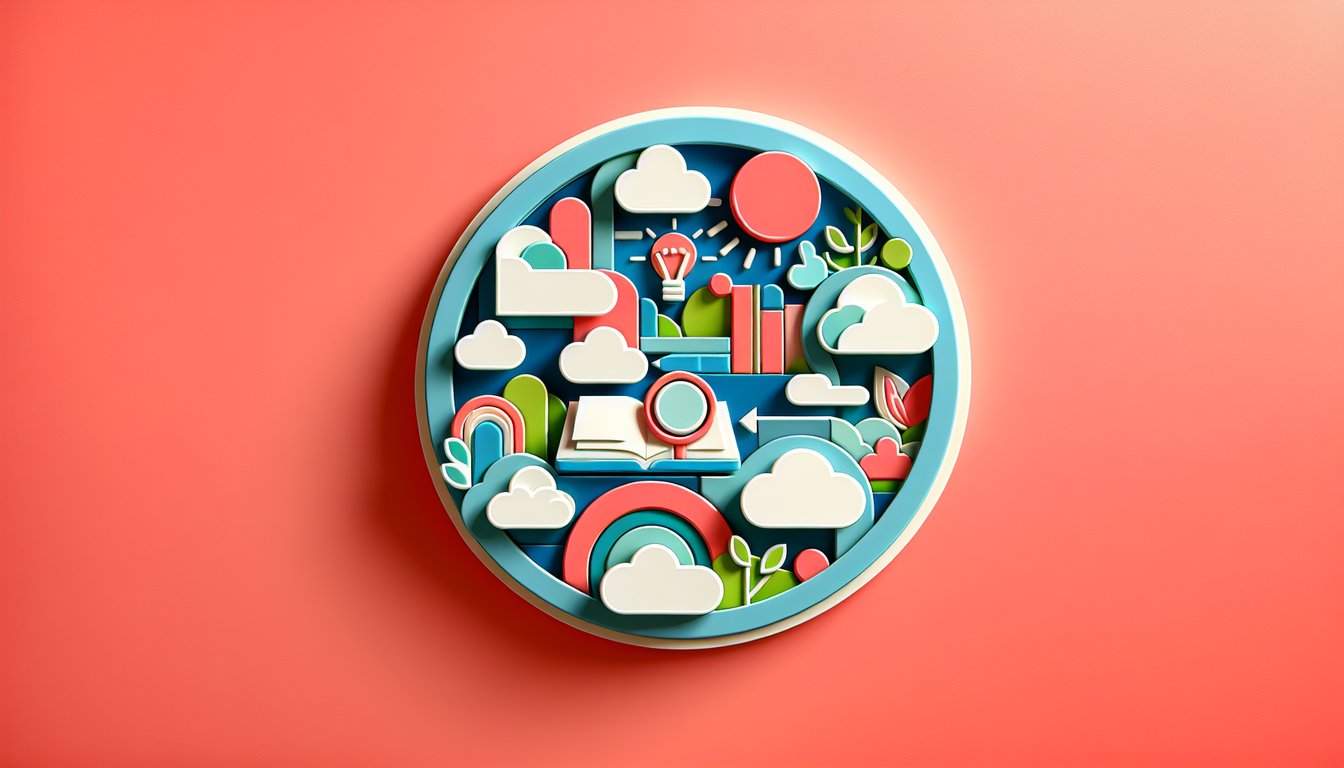 Paper art illustration on coral background for free Ex Officio Antonym quiz vocabulary unit 2 with synonyms challenge.