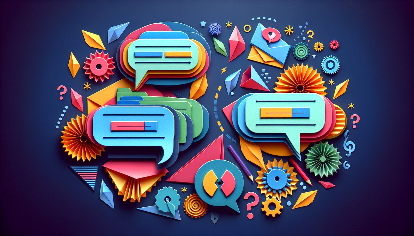 Colorful paper art depicting elements related to a Slang Knowledge Quiz.