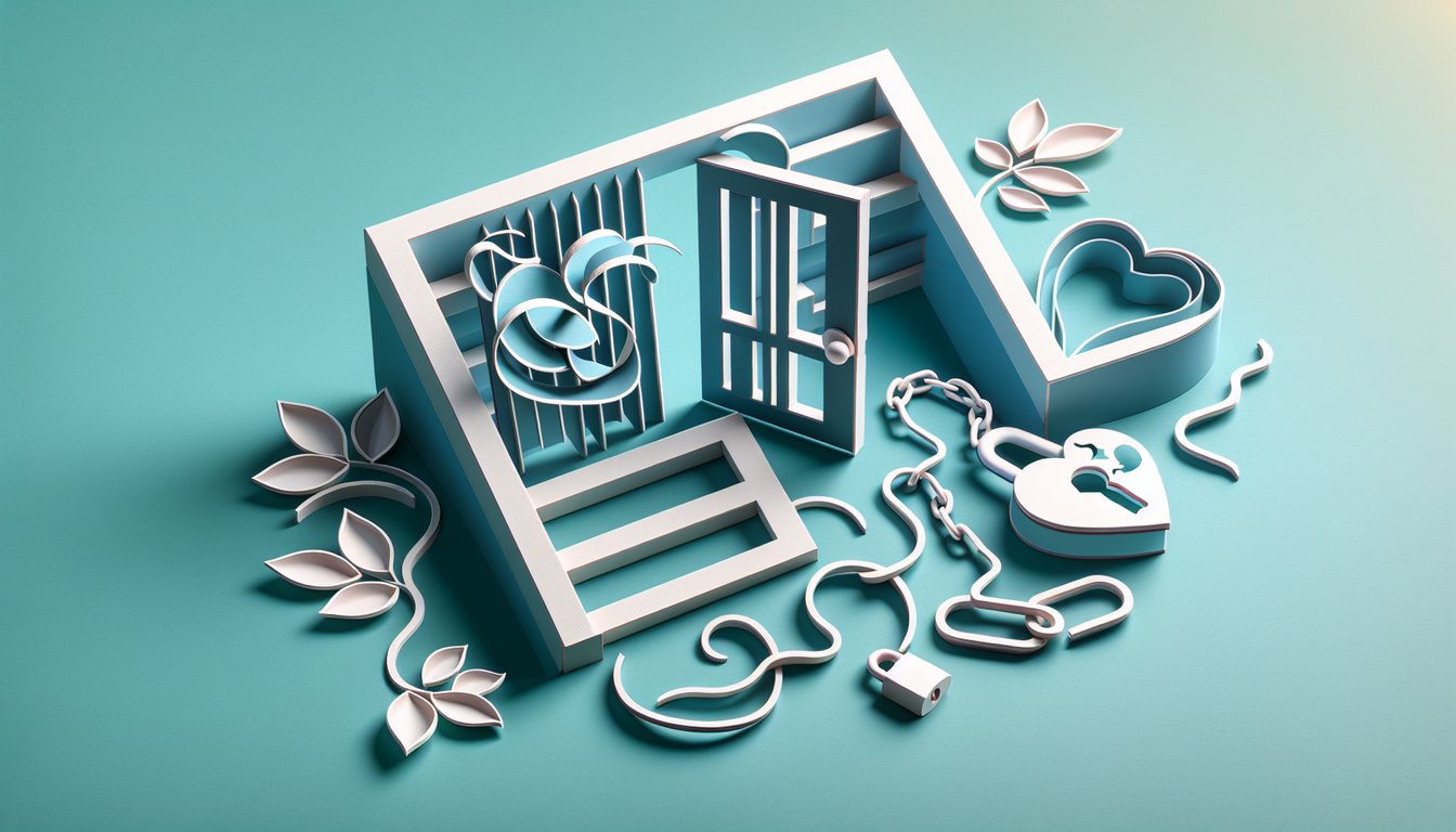 Paper cut heart held by two hands on teal background for commitment issues quiz