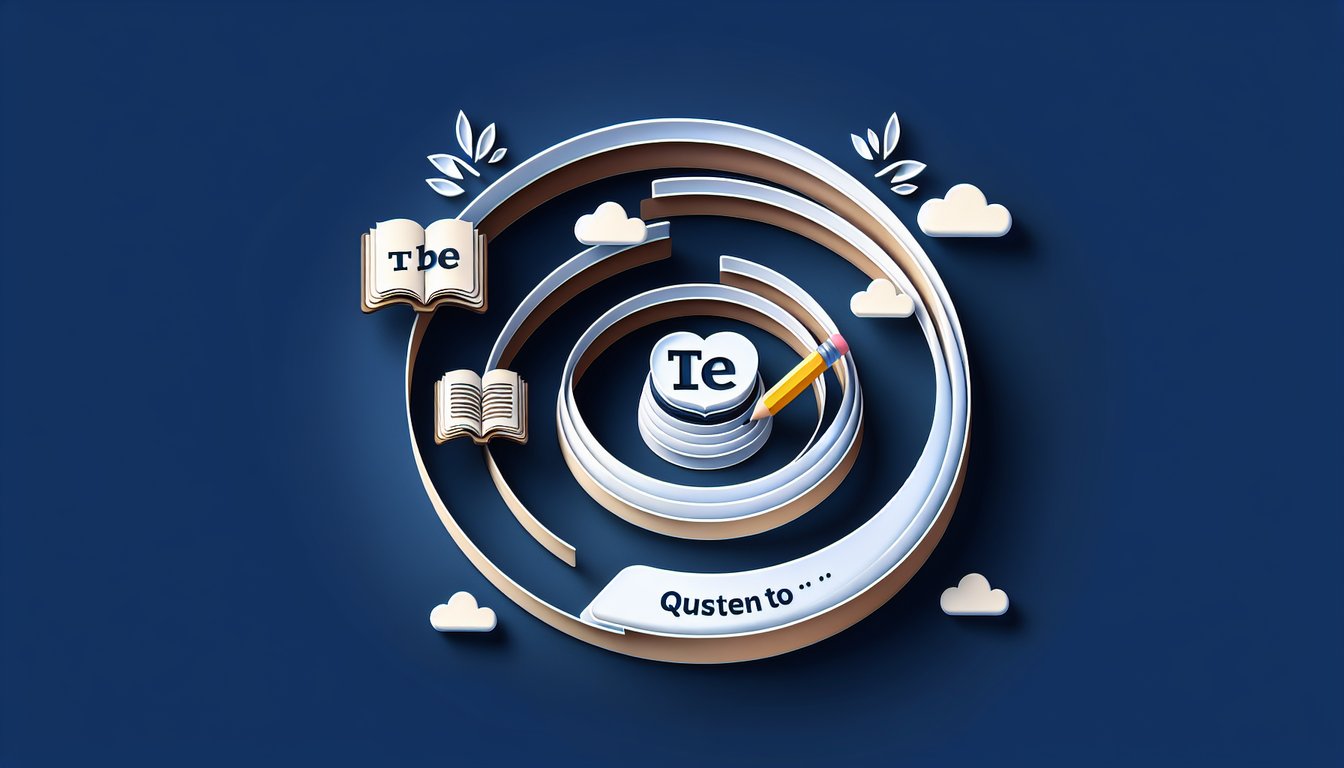 Paper art illustration quiz to test mastery of verb to be english grammar with free practice on dark blue background