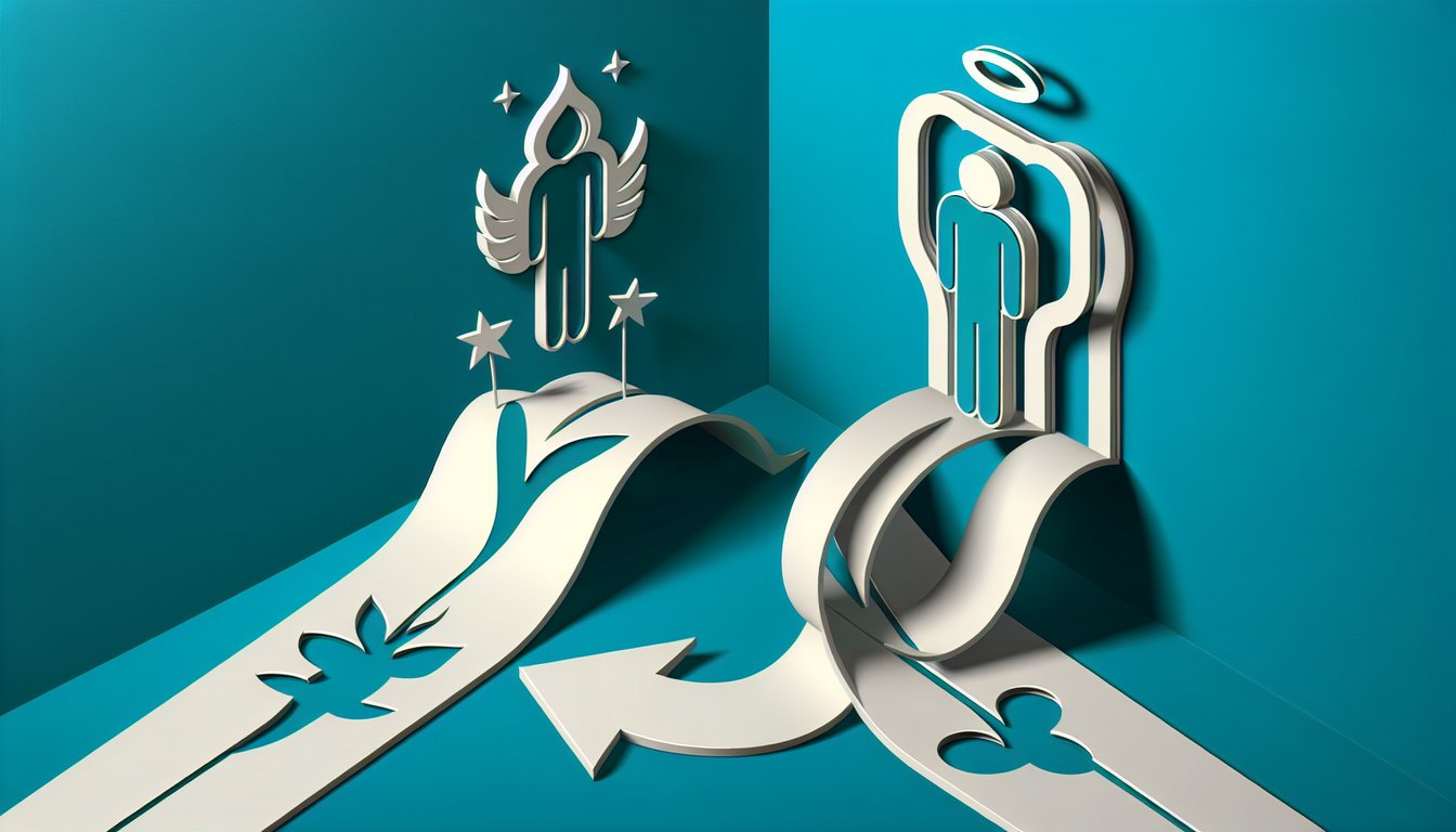 Paper art showing intact and torn friend cutouts on teal background representing loyalty test for fake friends quiz