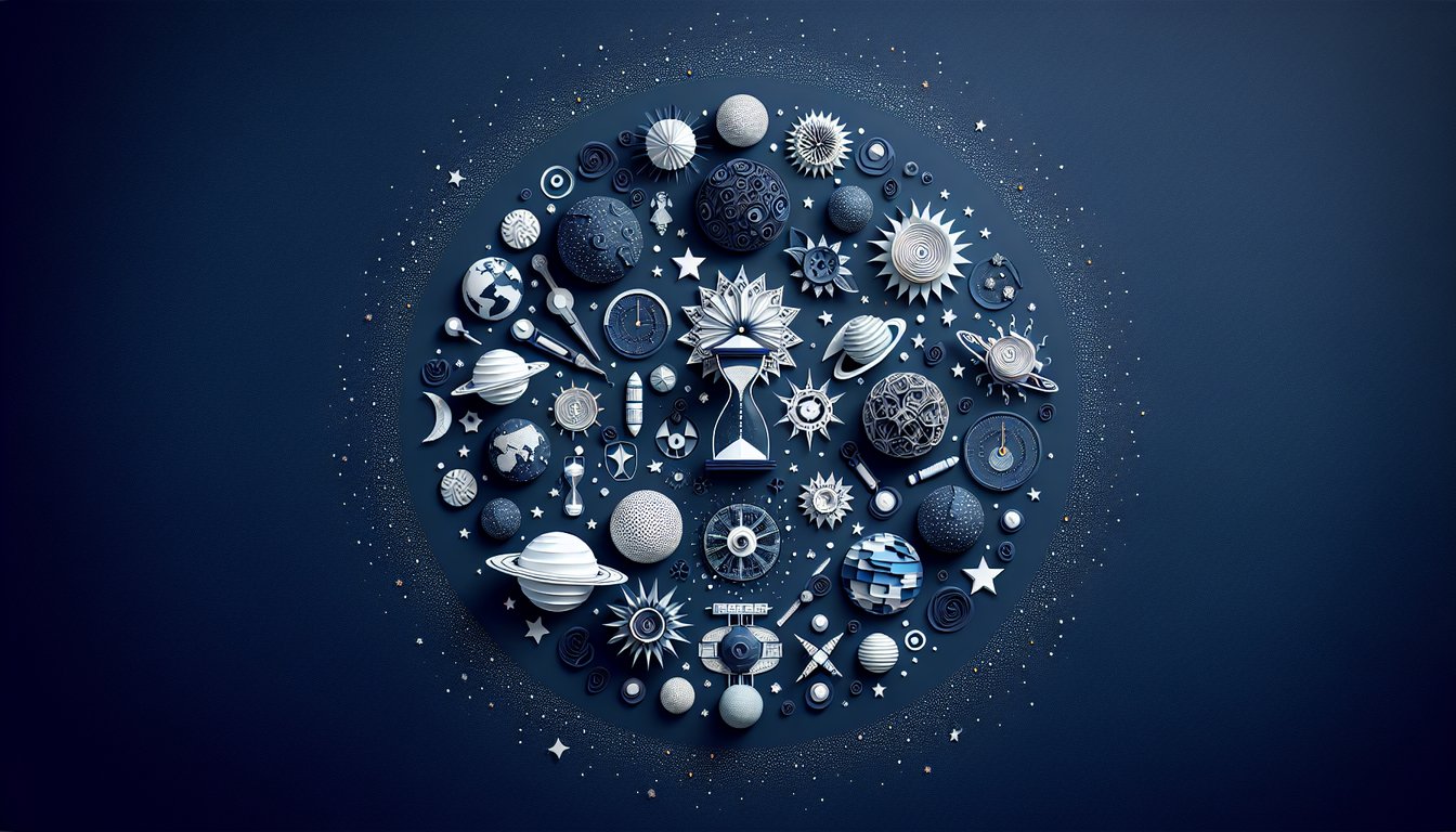3D voxel art representing the course Space, Time, and Matter in high-quality graphics