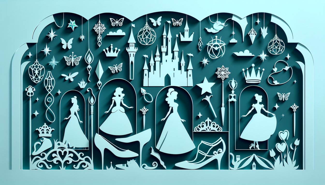 Paper art illustration featuring a Disney Princess mother figure with quiz header on teal background