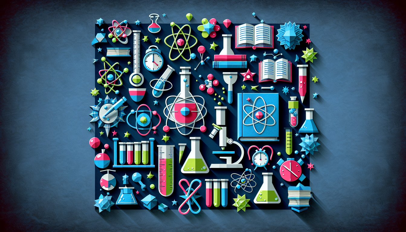 Paper art depicting a trivia quiz on Brainpop Test Tactics for middle school science students.