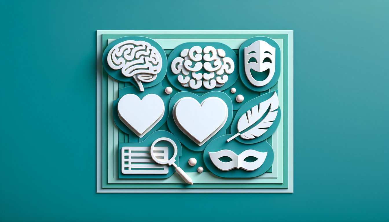 paper art style illustration for Beavis and Butthead personality quiz with cutout characters on teal background