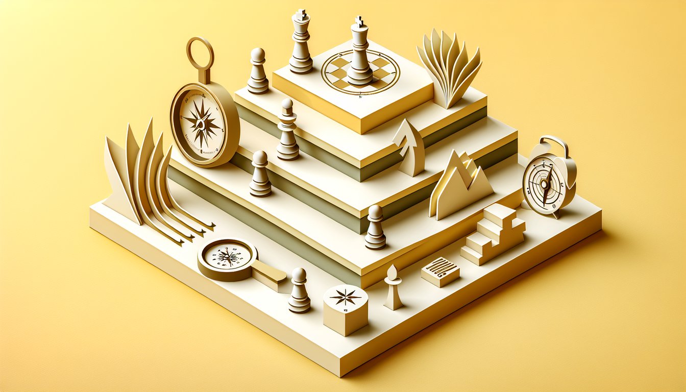Paper art illustration of diverse leaders on golden yellow background for leadership styles quiz.
