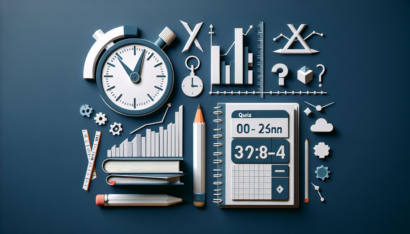 Paper art promoting The Quick Quiztest Challenge for 10th-grade math students.