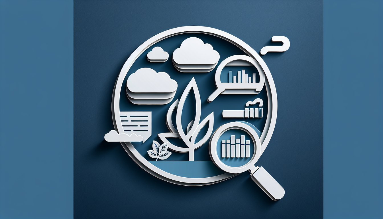 Paper art illustration with Winston cigarette pack, quiz icons on dark blue background