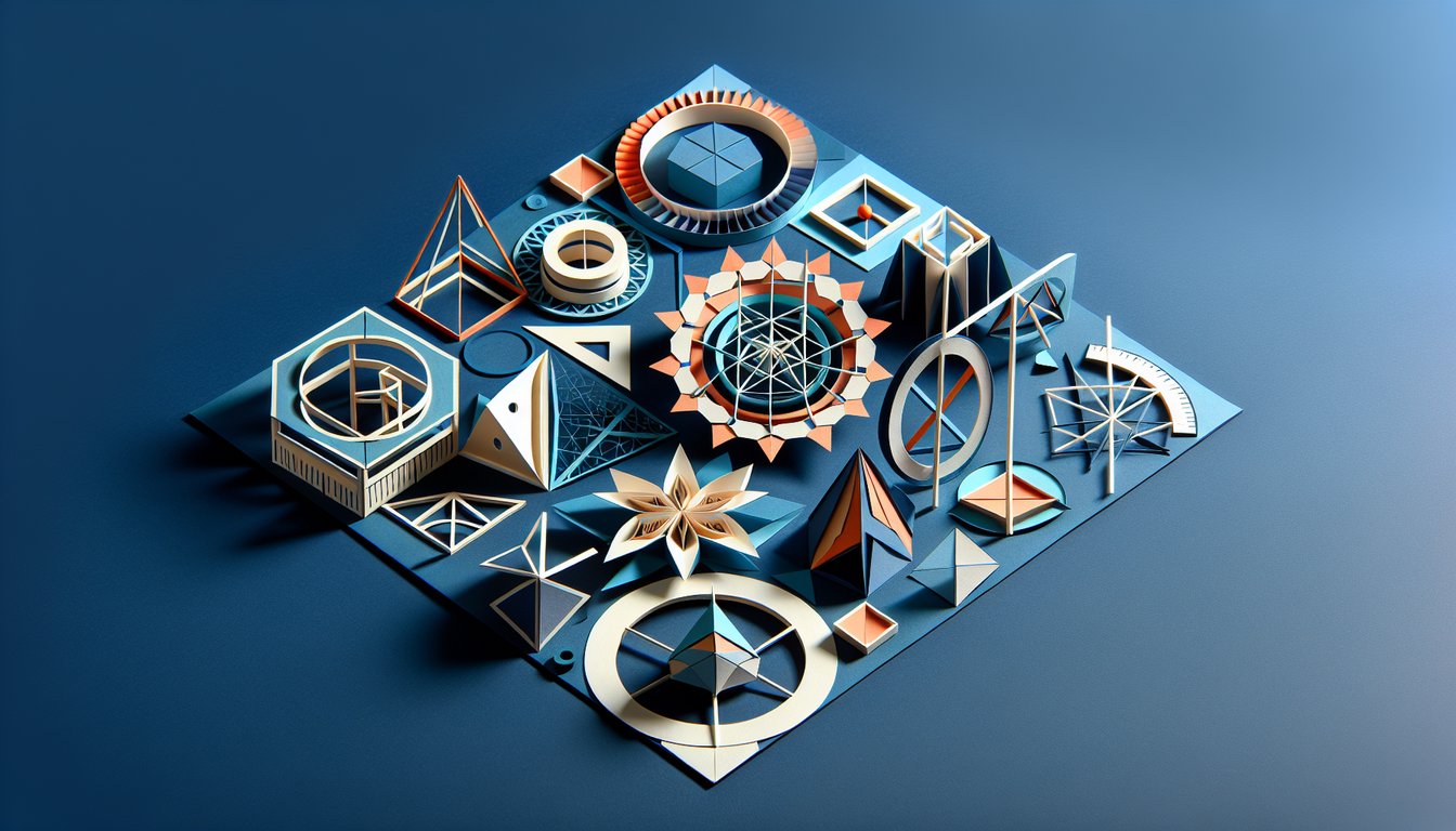 Paper art depicting trivia quiz for geometry students on alternate angles
