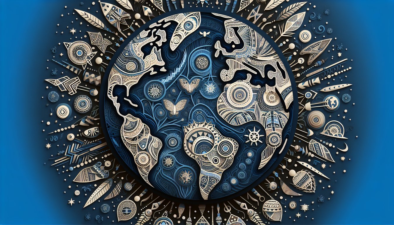 Colorful paper art promoting a quiz on Indigenous Rights Knowledge