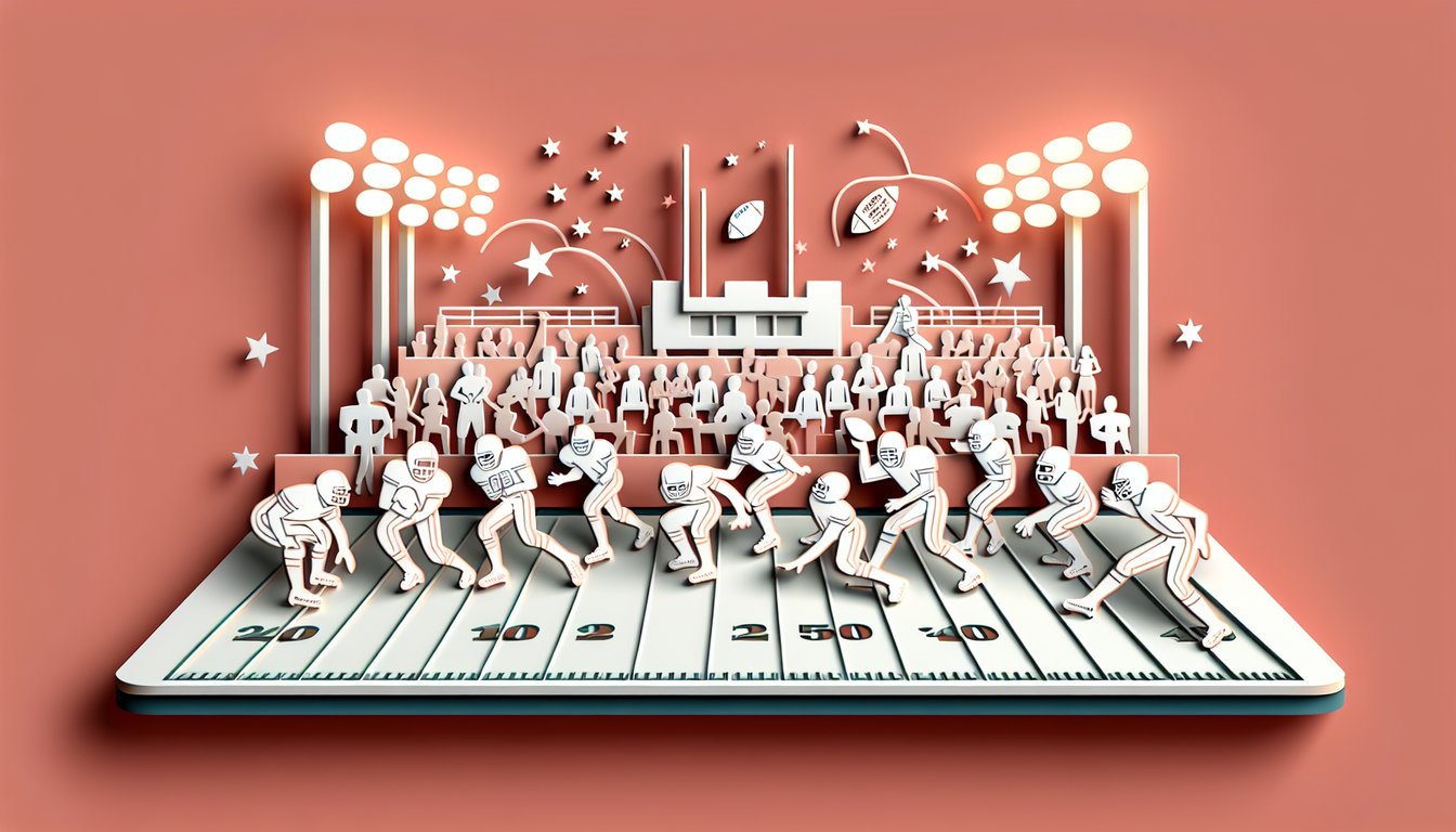 Paper art illustration coral background free Friday Night Lights trivia quiz Permian Panthers top plays iconic characters