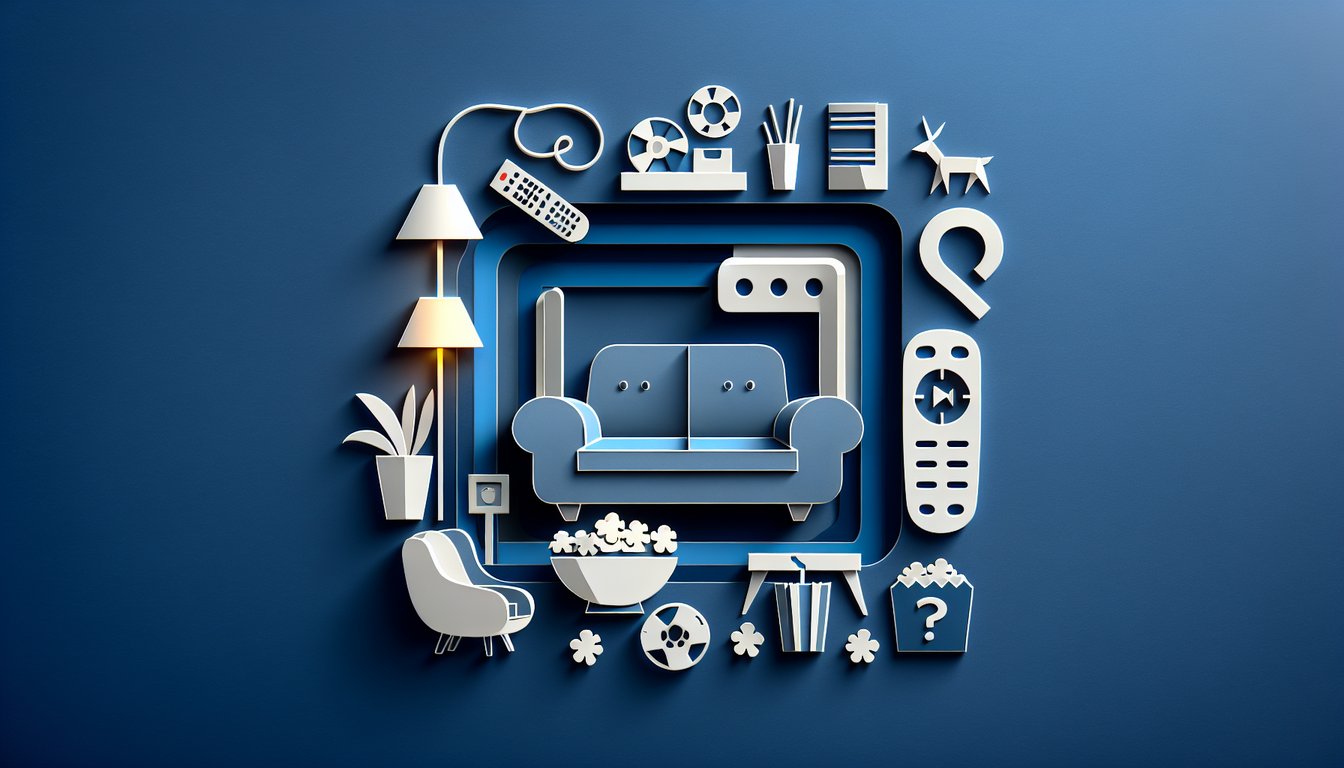 Paper art illustration for Alexa and Katie Netflix sitcom quiz on dark blue background.