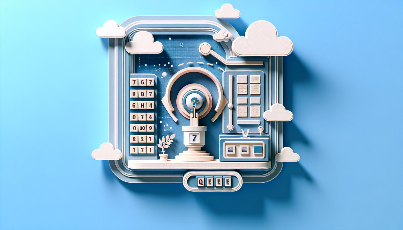Paper art illustration for Family Guy trivia quiz on sky blue background