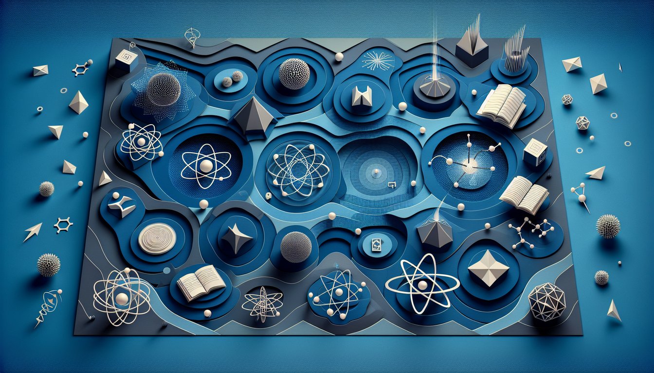 3D voxel art illustrating concepts from the Advanced Field Theory course
