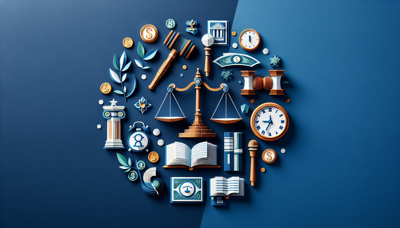 Colorful paper art promoting Supply Law Unlocked, an engaging trivia quiz for law and economics students.