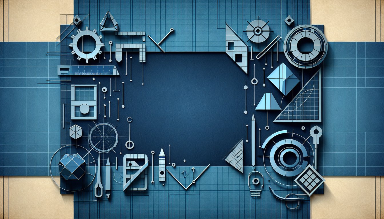 Colorful paper art depicting elements related to a quiz on AutoCAD Basics Knowledge Assessment.