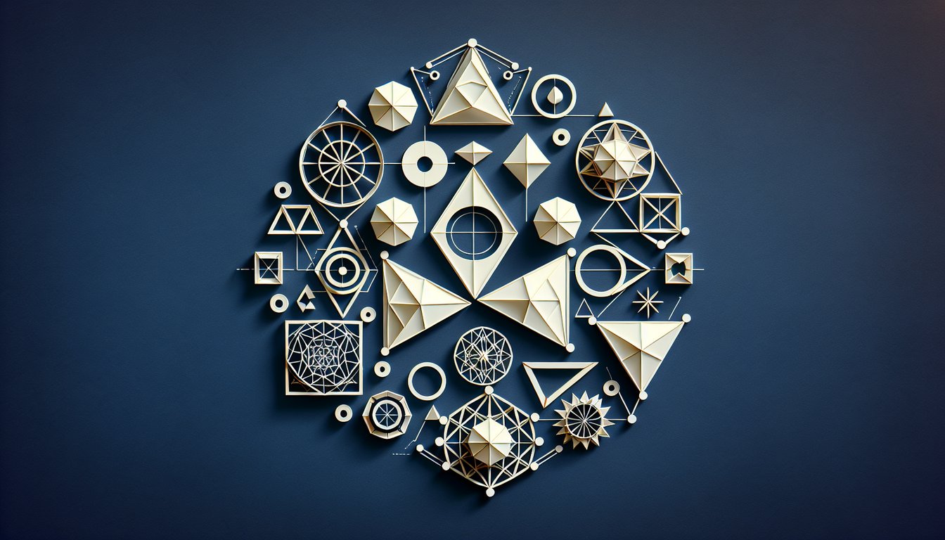 3D voxel art illustrating concepts from Euclidean Geometry course