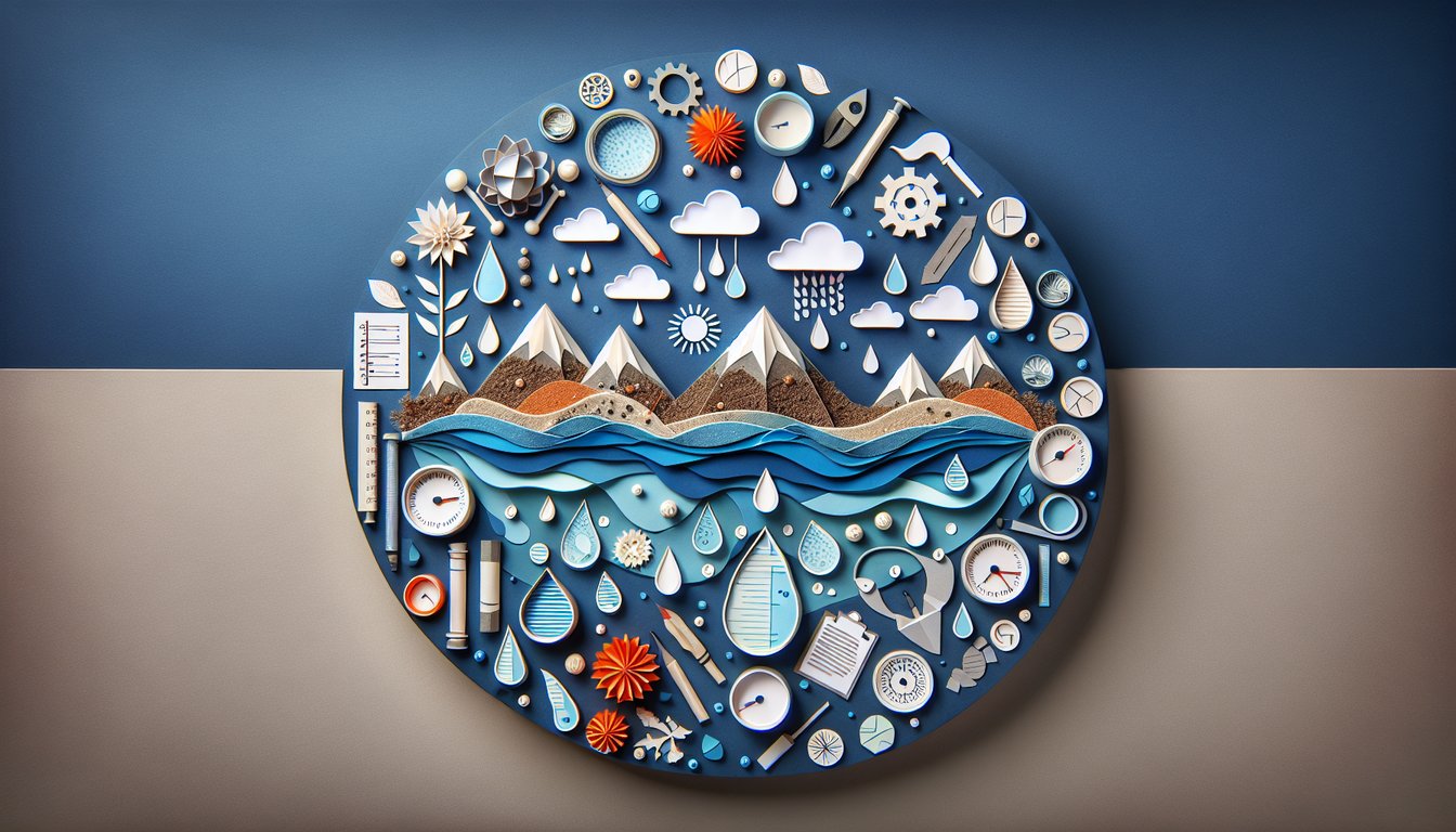 Colorful paper art displaying questions for Unsaturated Soil Mechanics Quiz