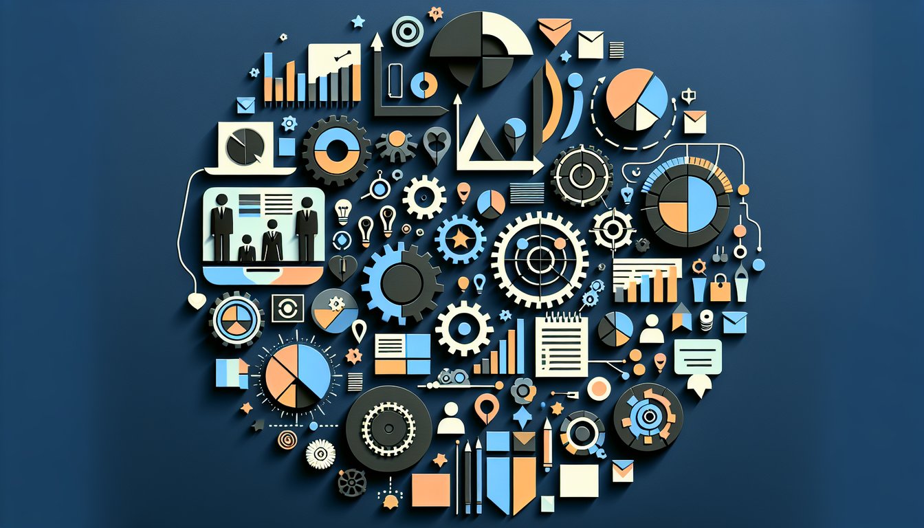 Colorful paper art depicting a quiz on Project Management Environment Knowledge Test