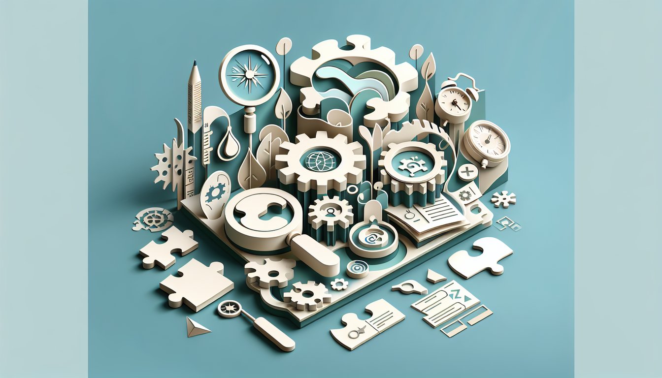Paper art illustration with puzzle pieces on teal background promoting autism awareness quiz testing traits and myths
