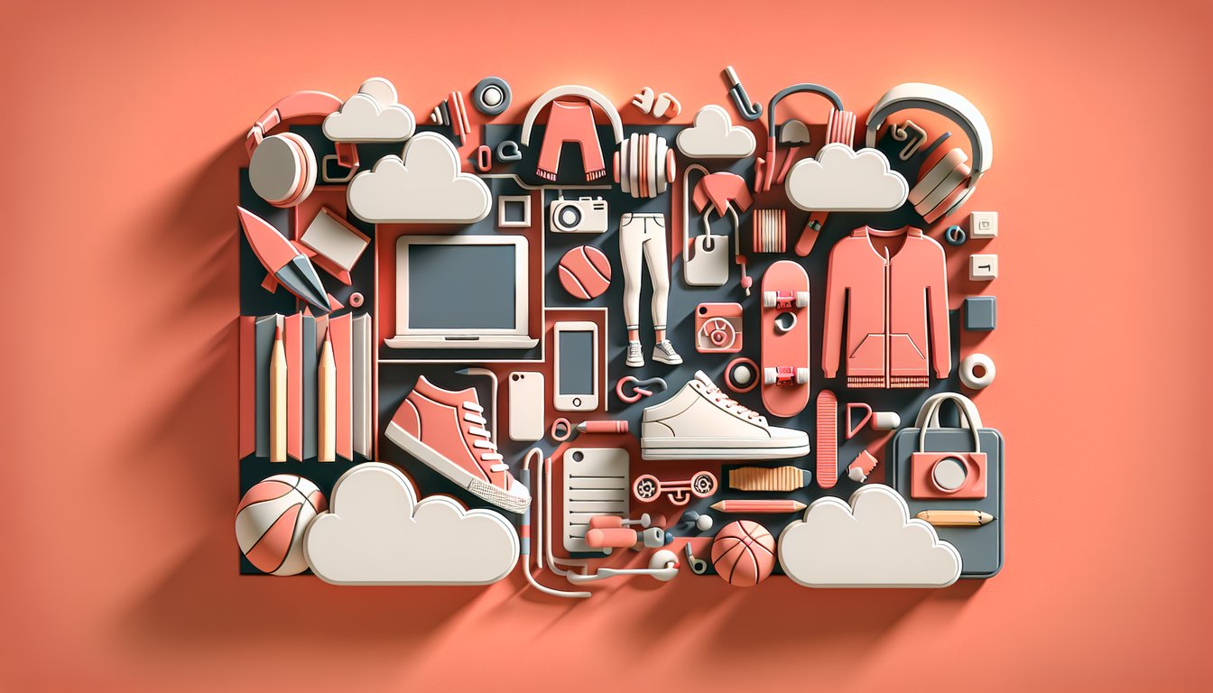 Paper art illustration of a teen amid quiz elements on a coral background.