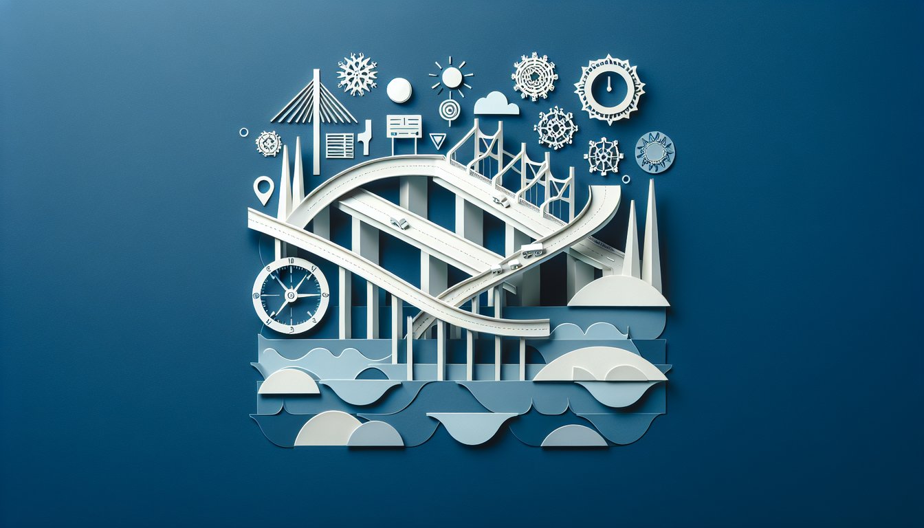 3D voxel art representation of Highway Bridge Design course content