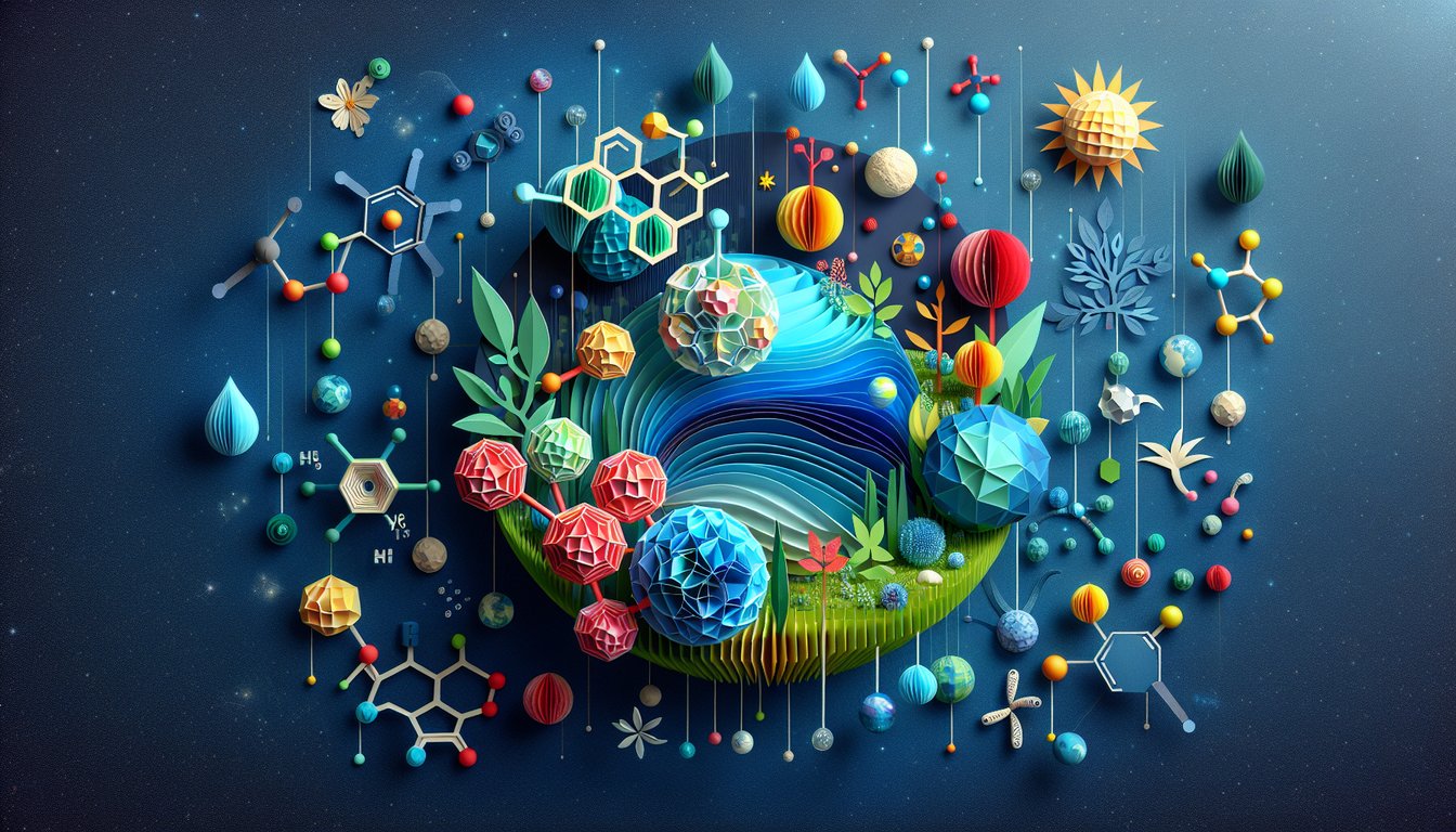 3D voxel art representing the Chemistry of the Environment course