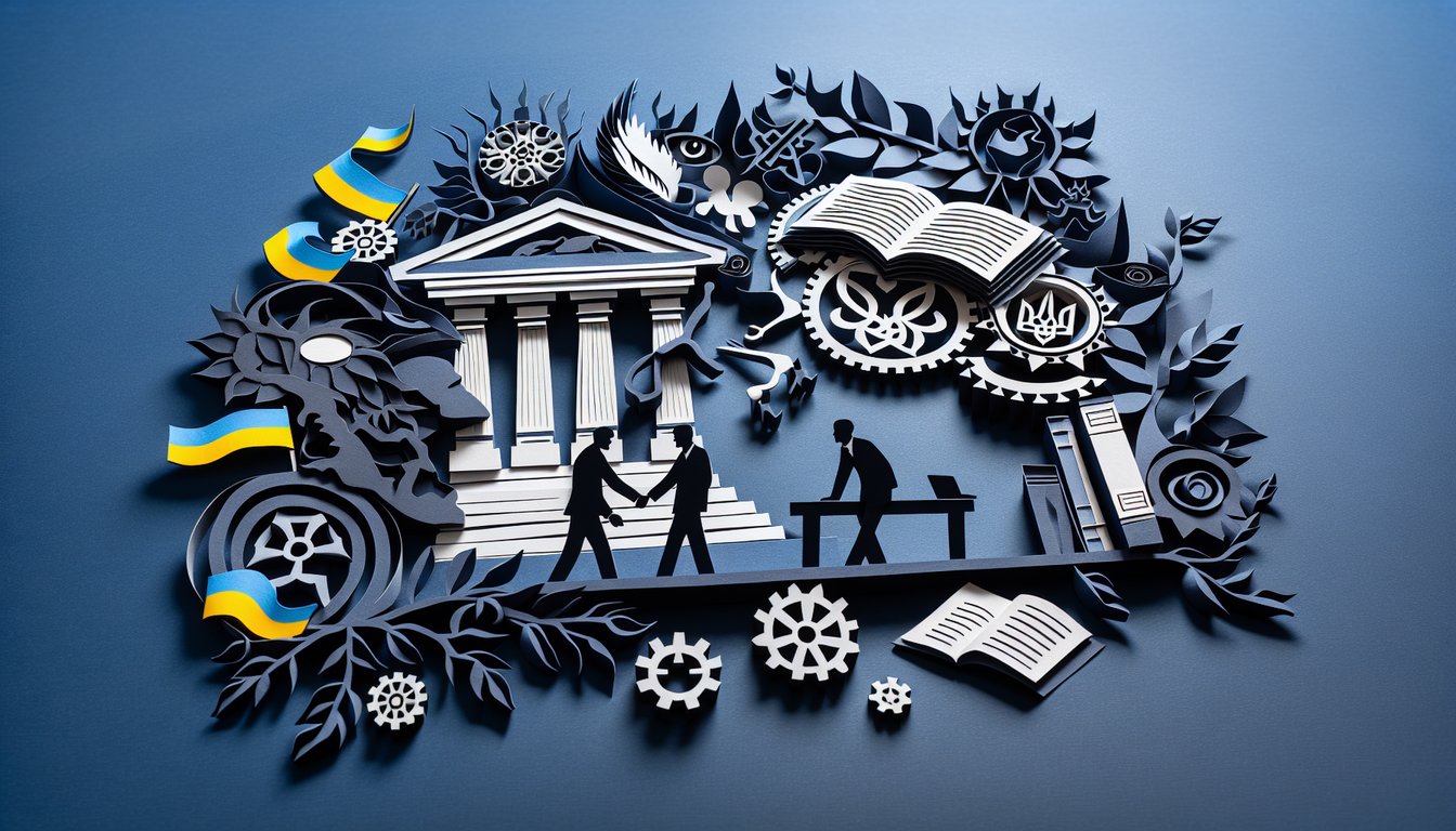 3D voxel art representing Problems in Ukrainian Lit course