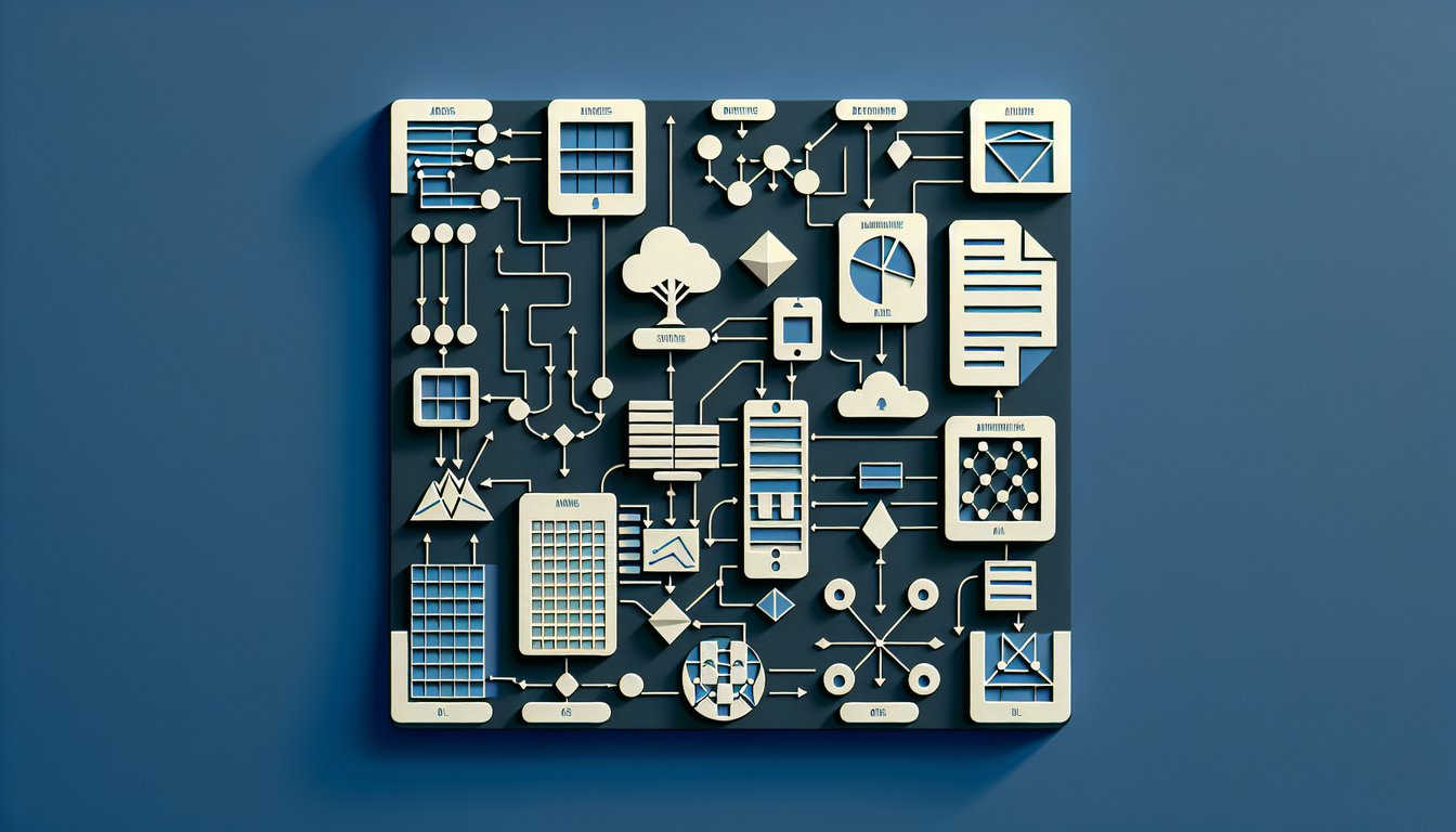 3D voxel art visualizing various concepts from the Data Structures course