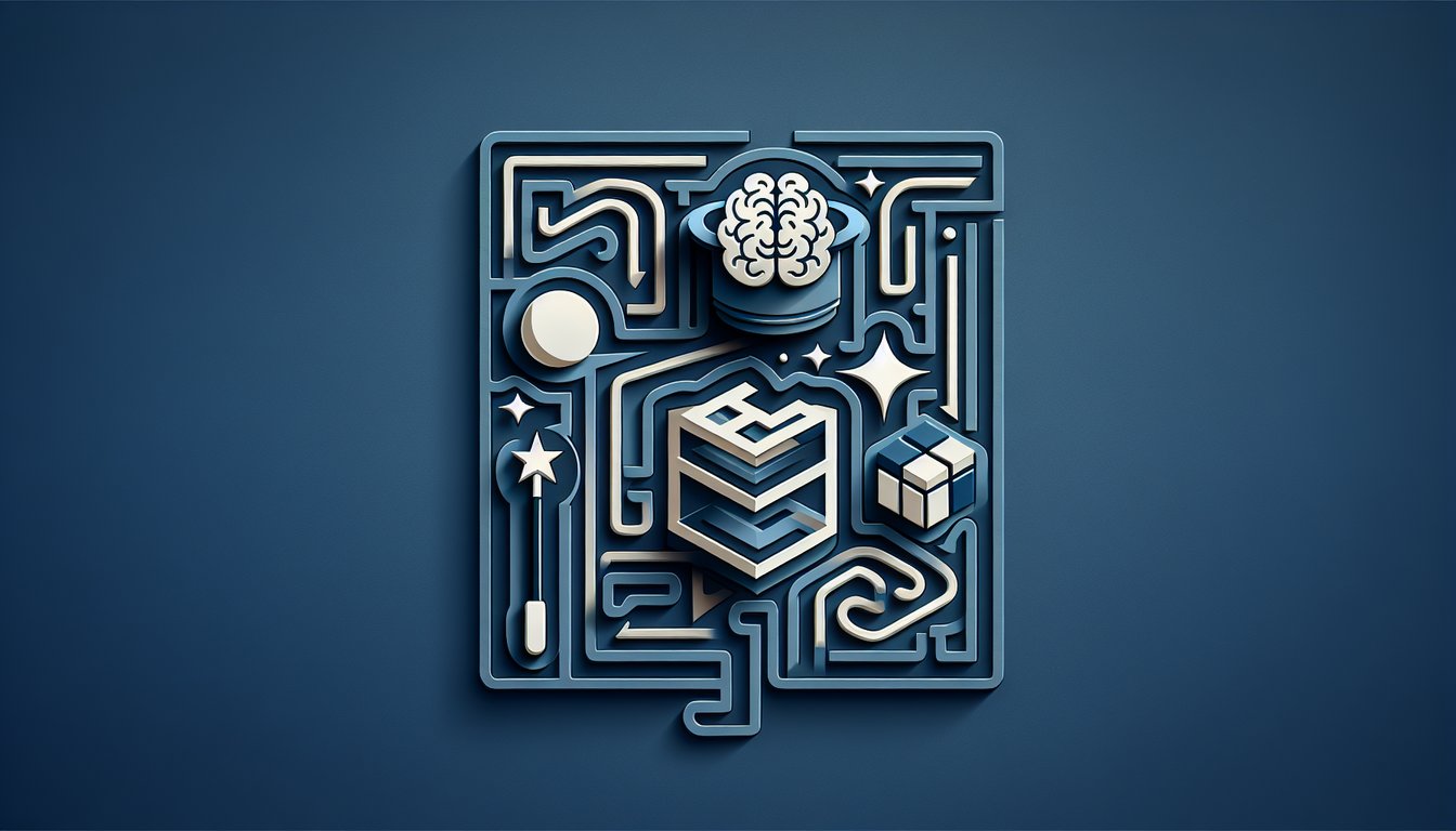 Paper cutout question marks puzzle pieces light bulb brain on dark blue background invites logic smarts quiz