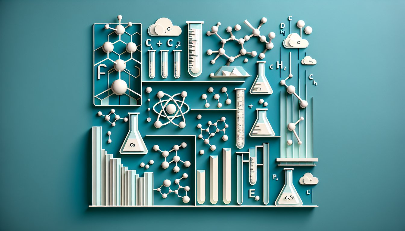 Paper art style quiz graphic on empirical formula Ca2 I compound naming chemical nomenclature on teal background