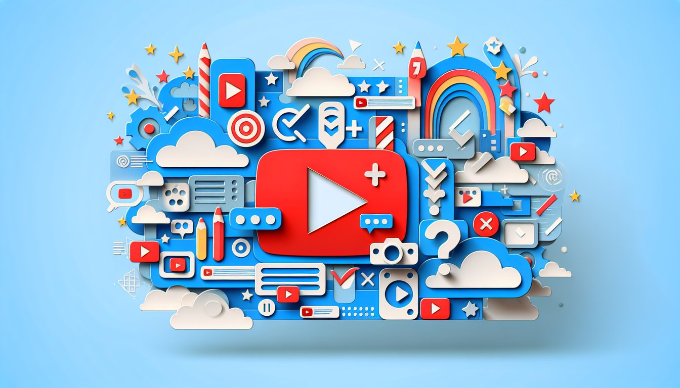Paper art quiz free personality quiz finds which famous YouTuber would be your girlfriend with icons on sky blue background