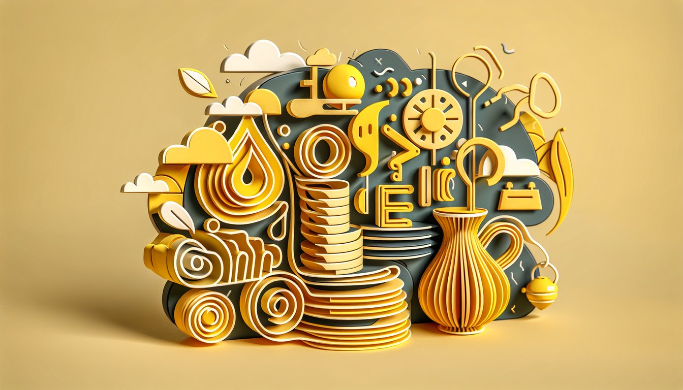 Paper art quiz graphic on golden yellow background featuring irregular Espanol verbs in present tense with hacer conjugation