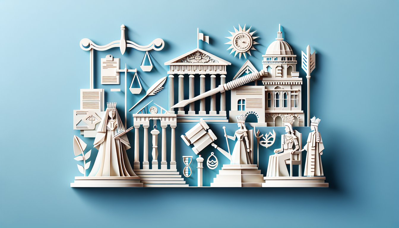 Paper cut map and colonial governance icons on sky blue background for quiz on direct vs indirect rule knowledge.