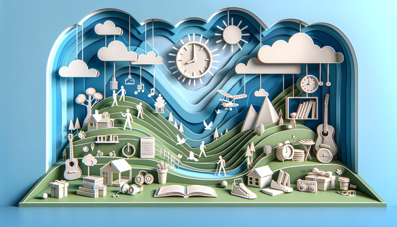 Paper cut style avatars encircle quiz title on sky blue background inviting you to find your social tribe