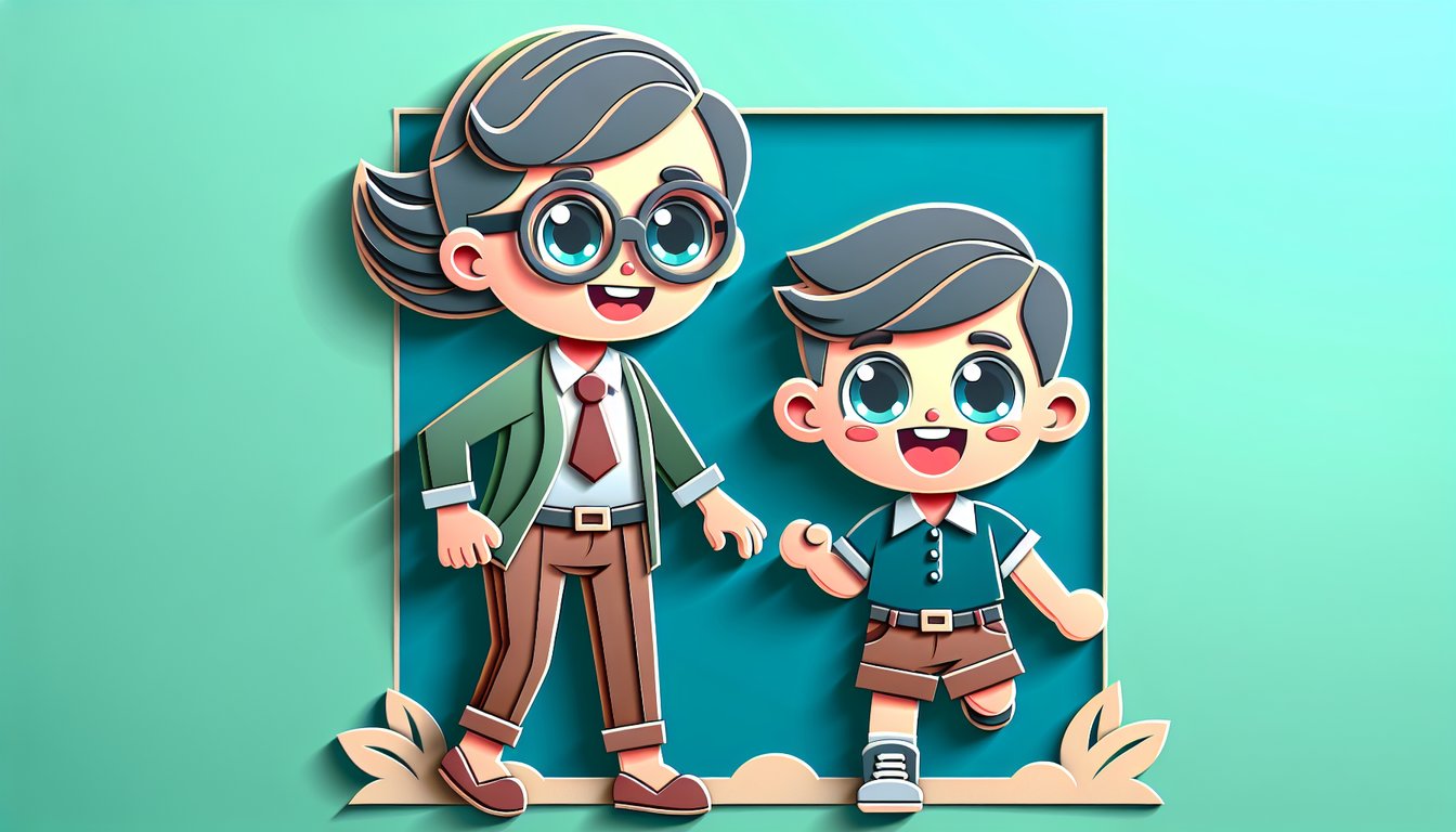 Paper art illustration featuring playful Shinchan mischief and his mother quirky moments on teal background for quiz.