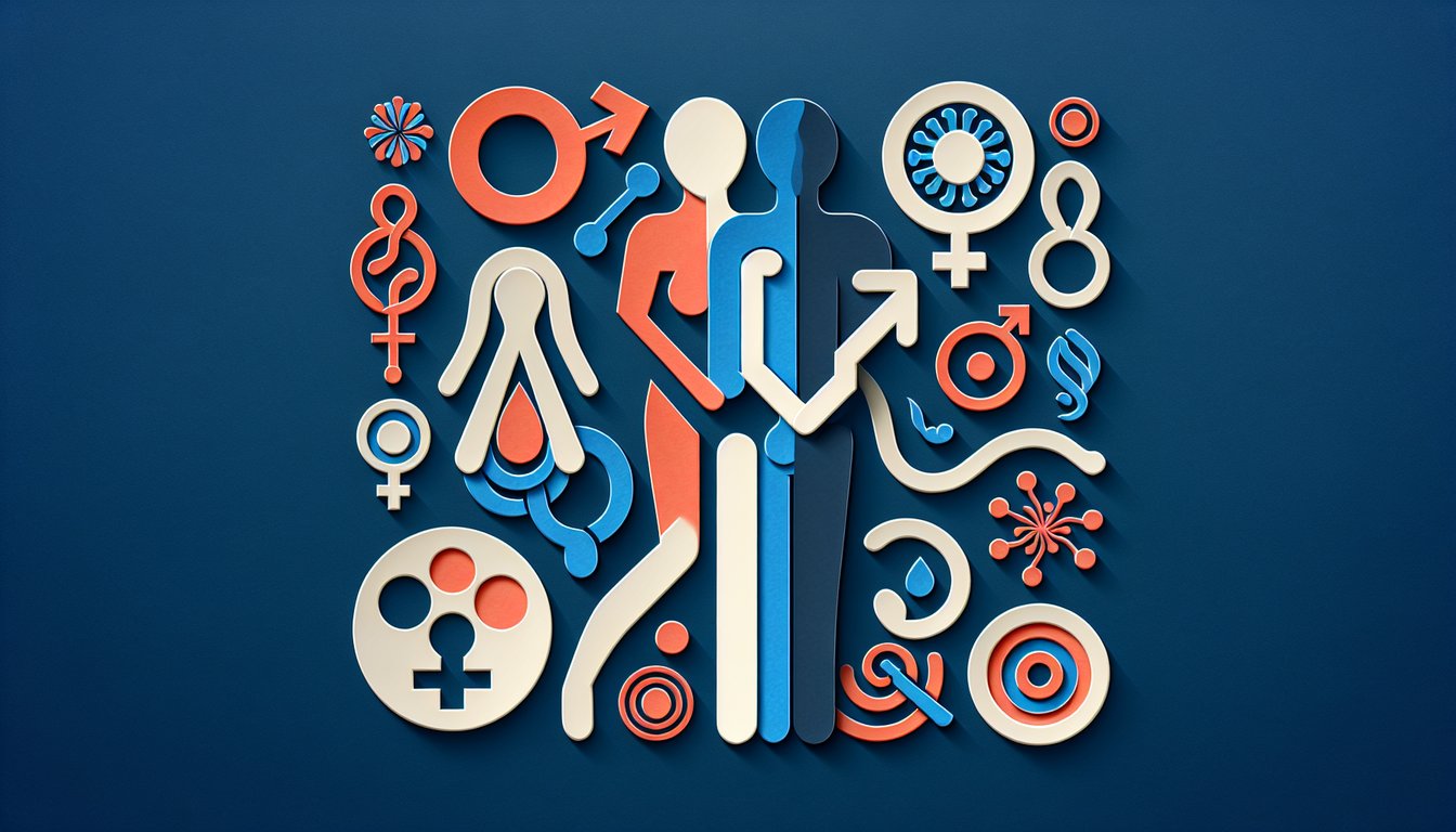 3D voxel art illustrating the concept of Human Sexuality course